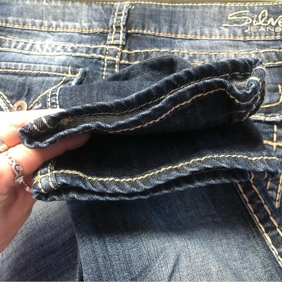 Silver McKenzie Denim Capri Jeans Dark Wash Size 28 - Picture 8 of 10